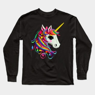 Paperdesign Art Of A Cute Unicorn 3 Long Sleeve T-Shirt